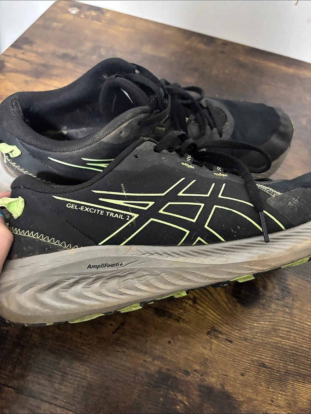 ASICS Gel-Excite Trail 2 Trail Running Shoes Black & Green US 7.5